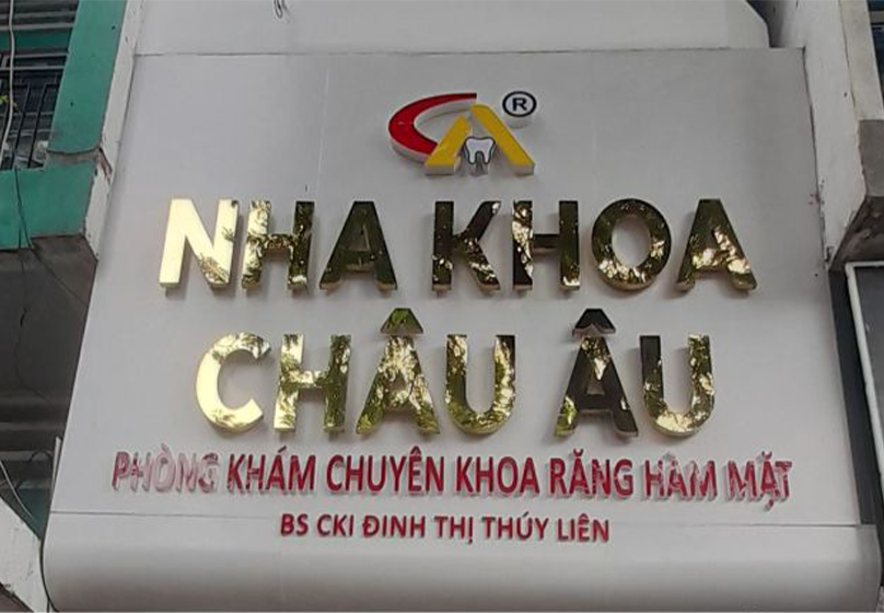 Biển inox chữ nổi