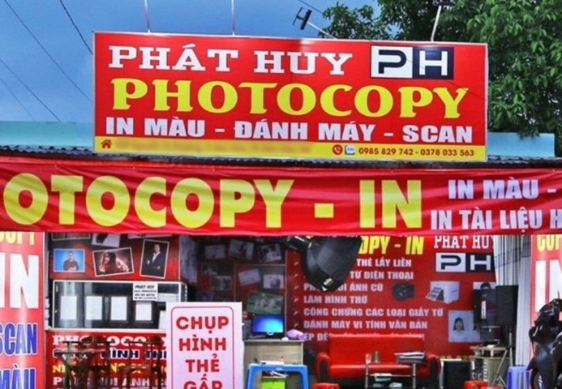 Đơn vị thiết kế và thi công biển quảng cáo photocopy uy tín
